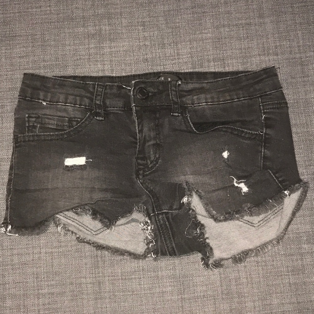 Black Jean Shorts